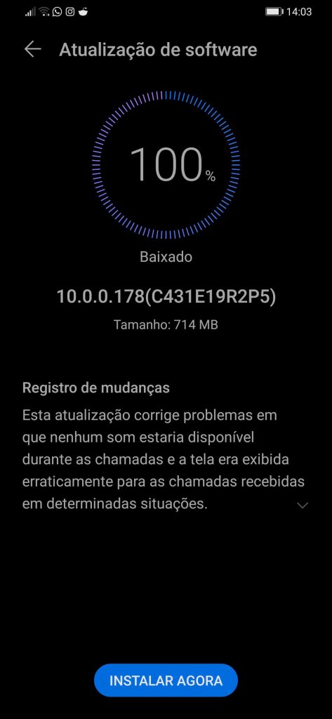 emui 10 update brazil