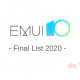 EMUI 10 2020 Final List