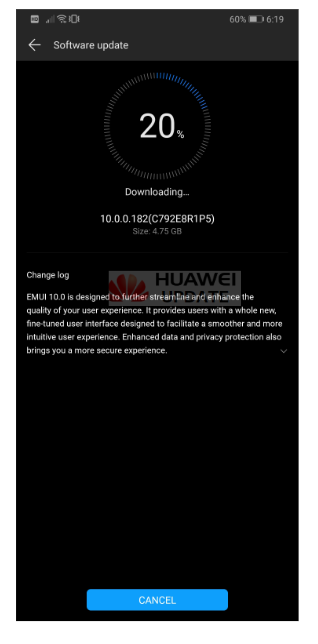 mate 20 pro EMUI 10.0.0.182