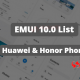 EMUI 10.0 update list