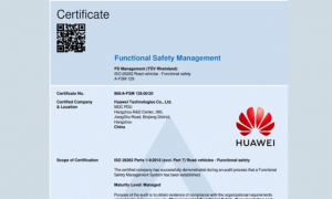 Functional safety management certificate Huawei