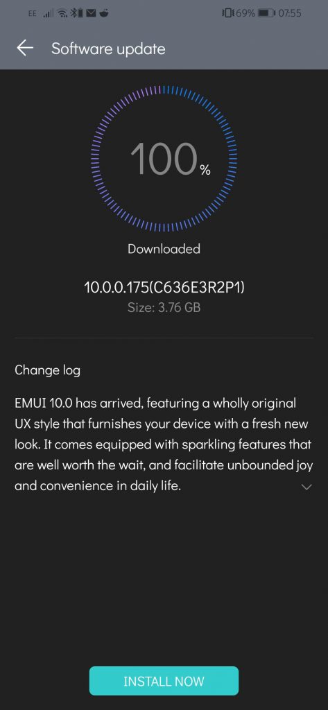 Honor 8X EMUI 10 EE UK