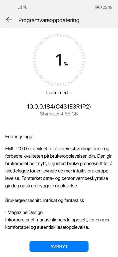 Huawei Nova 5T EMUI 10 Norway