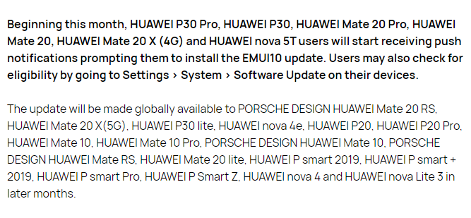 Huawei Nova Lite 3 emui 10