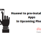 Huawei to pre-install 70 top apps