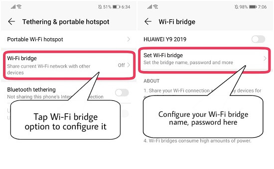 Tethering & portable hotspot huawei