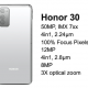 Honor 30 Camera Specs Leaked