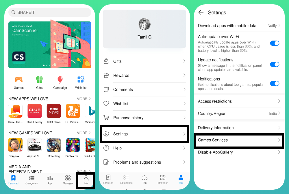 How to enable Games Services in Huawei AppGallery