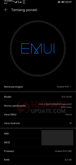 Huawei P30 EMUI 10 Indonesia