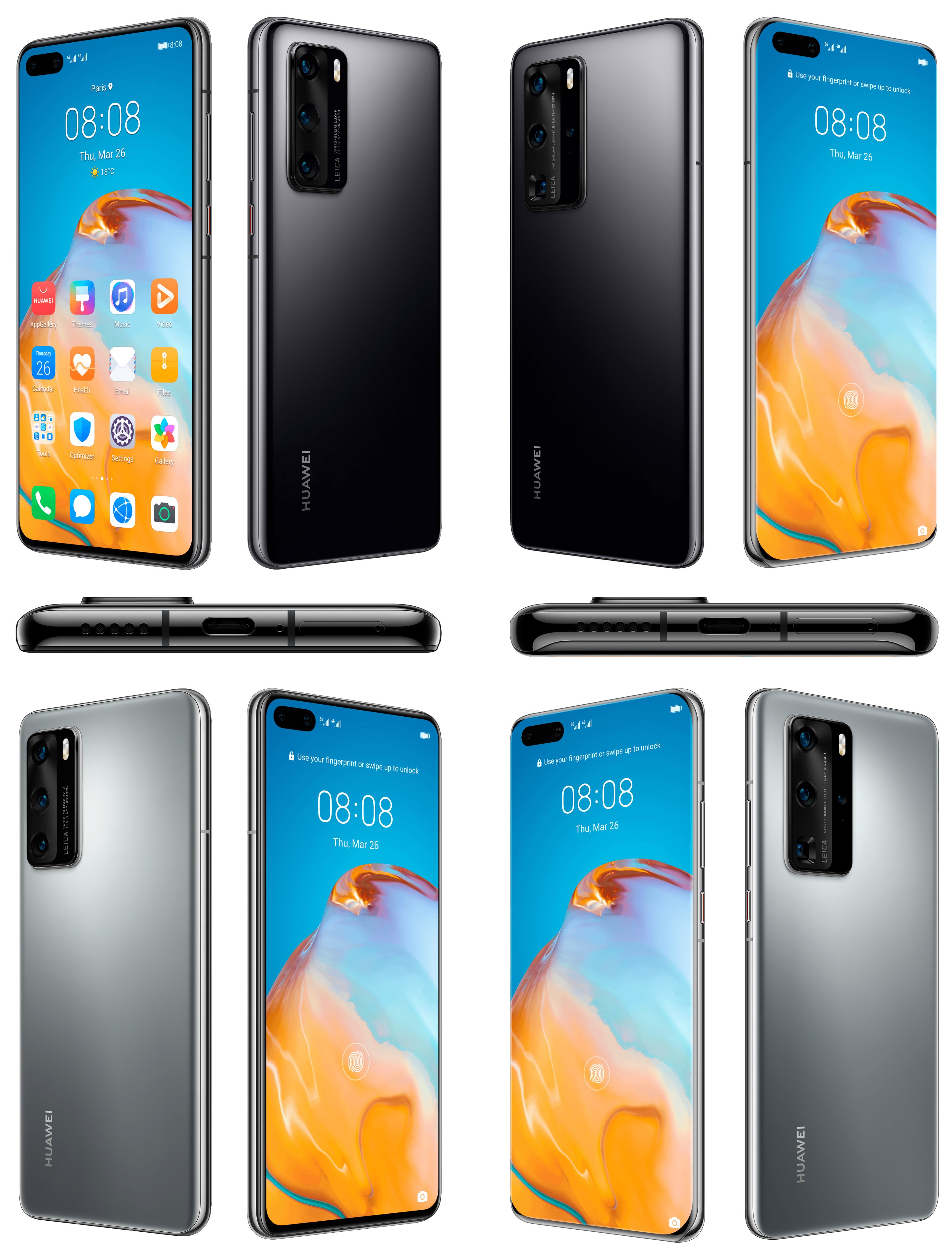 Huawei P40 Series Renders