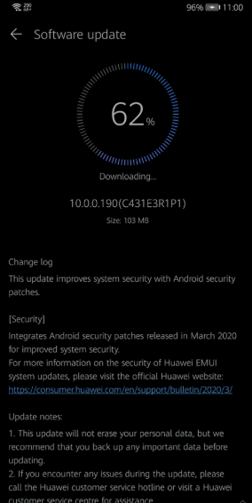 Honor 9X March 2020 security patch