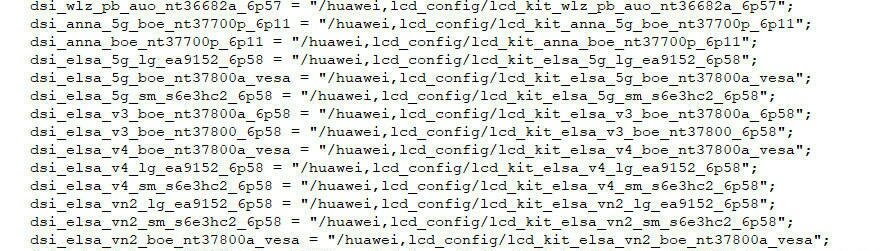 Huawei Code Name and Screen Supplier (1)