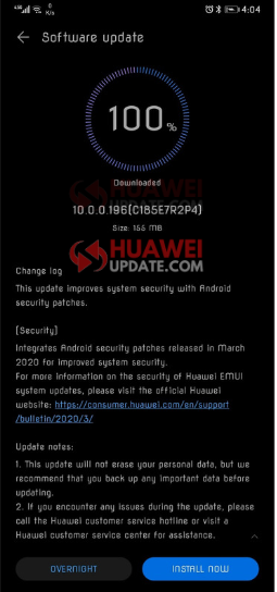Huawei Mate 20 Pro EMUI 10.0.0.196 Turkey