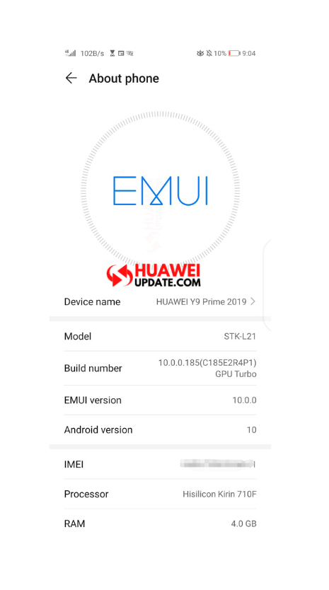 Huawei Y9 Prime 2019 EMUI 10 Kenya