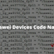 Huawei devices code name