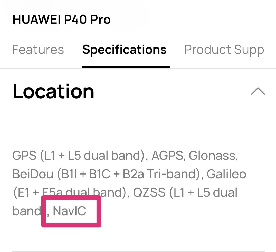NavIC Huawei P40 Pro