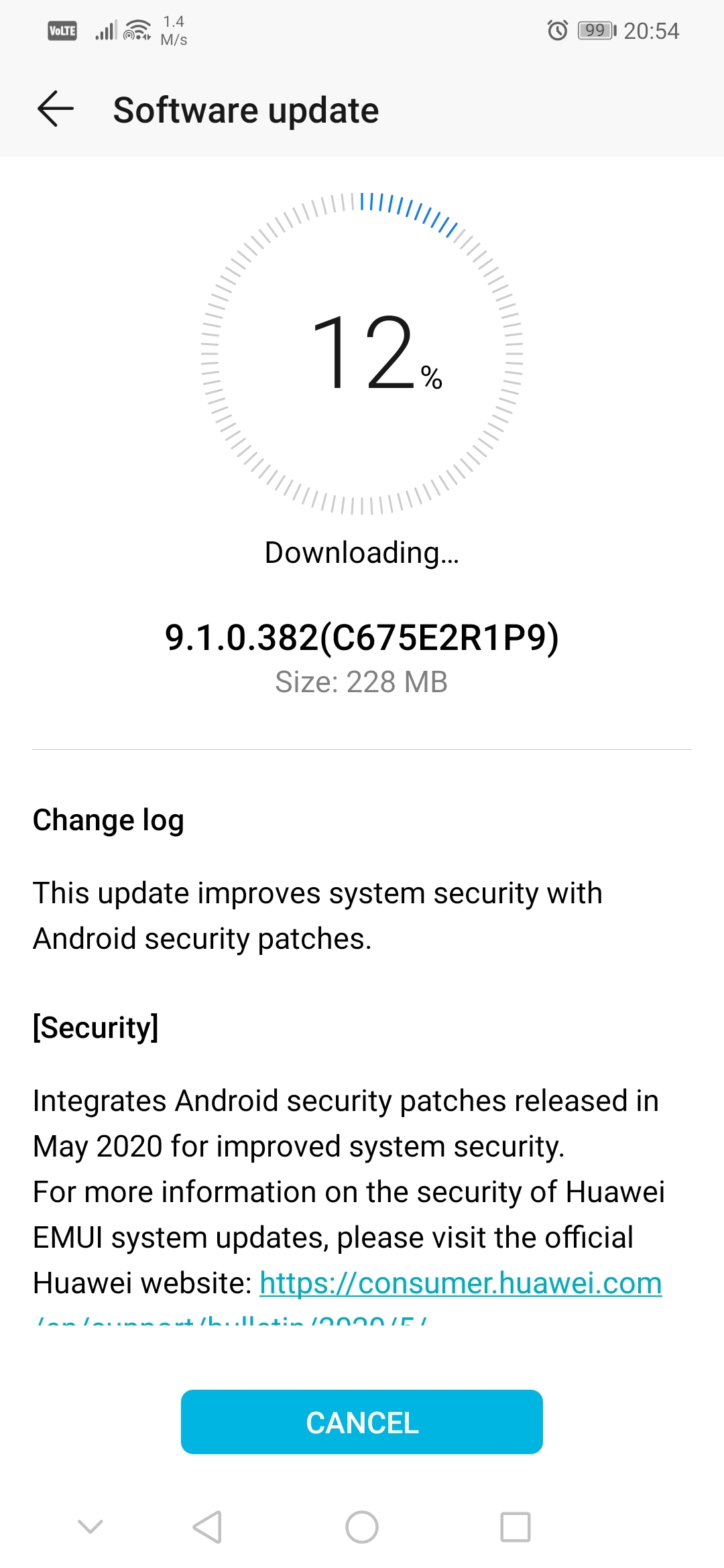 Honor Play May 2020 security patch