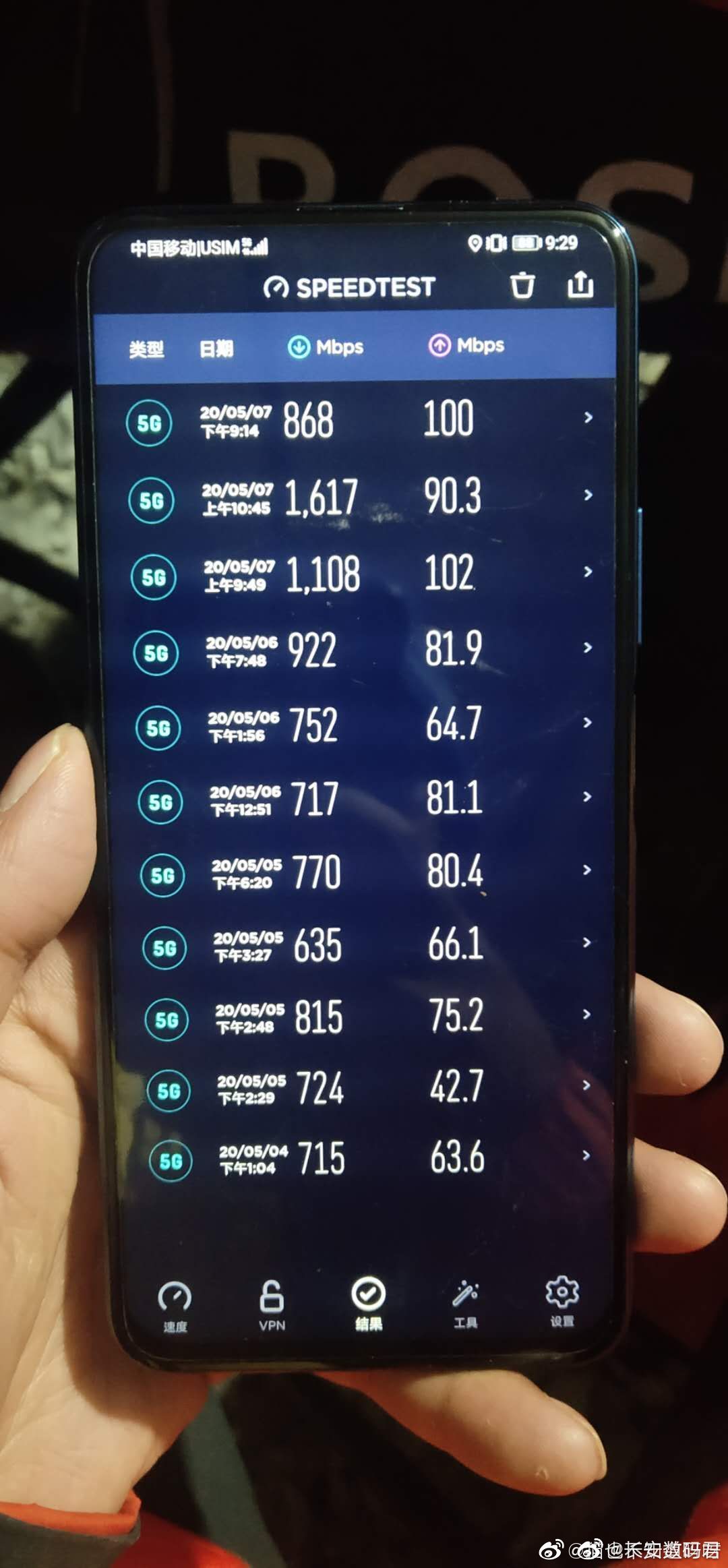 Honor X10 5G Download Speed
