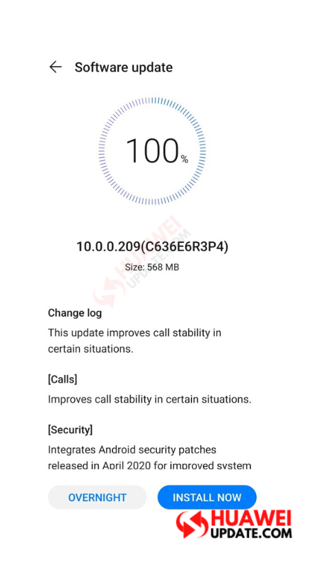 Huawei P30 EMUI 10.0.0.209