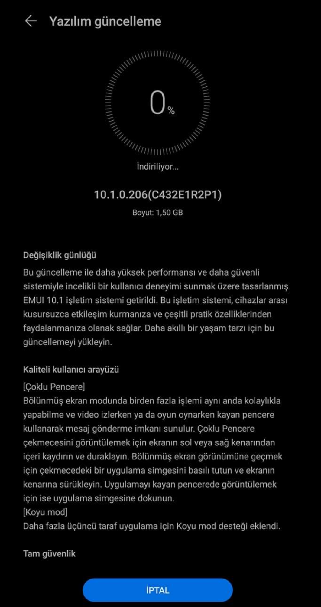 Huawei P40 Lite EMUI 10.1 Turkey