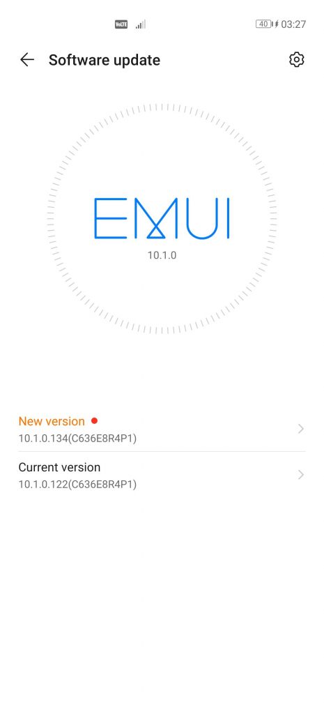 EMUI 10.1.0.134 P40 Pro