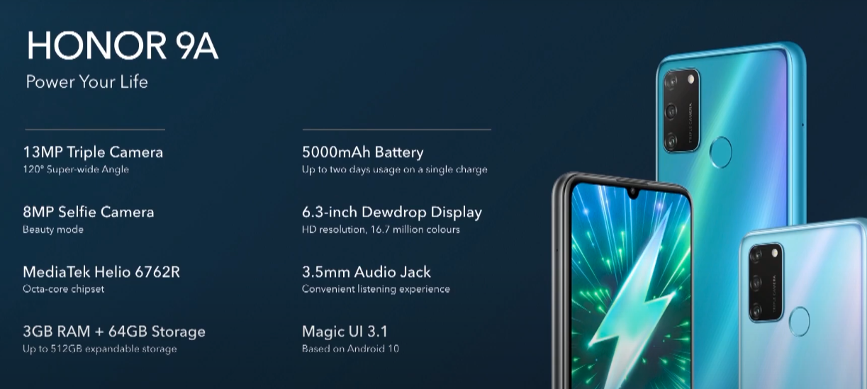 Honor 9A Specs