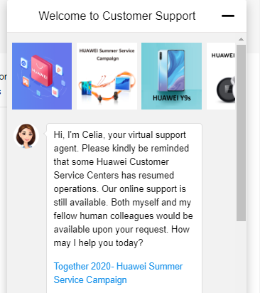 Huawei Celia Support Agent India