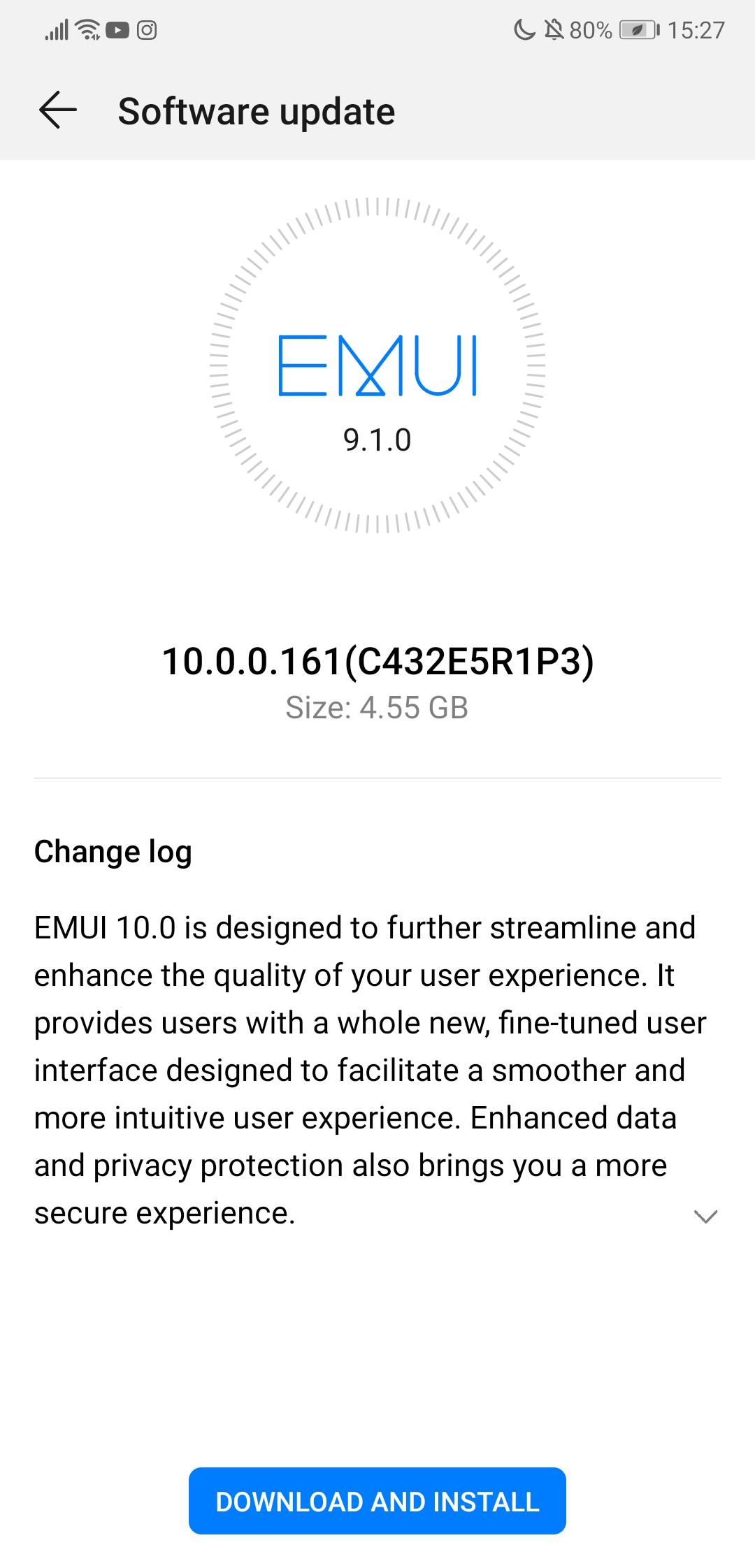 Huawei P20 EMUI 10 Europe