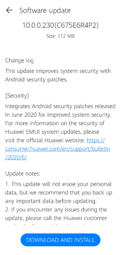Huawei Y9 Prime 2019 June 2020 Update