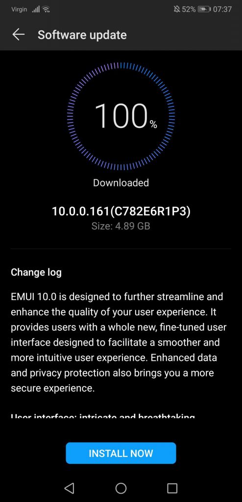 EE UK rolling out EMUI 10 update for Huawei P20 Pro