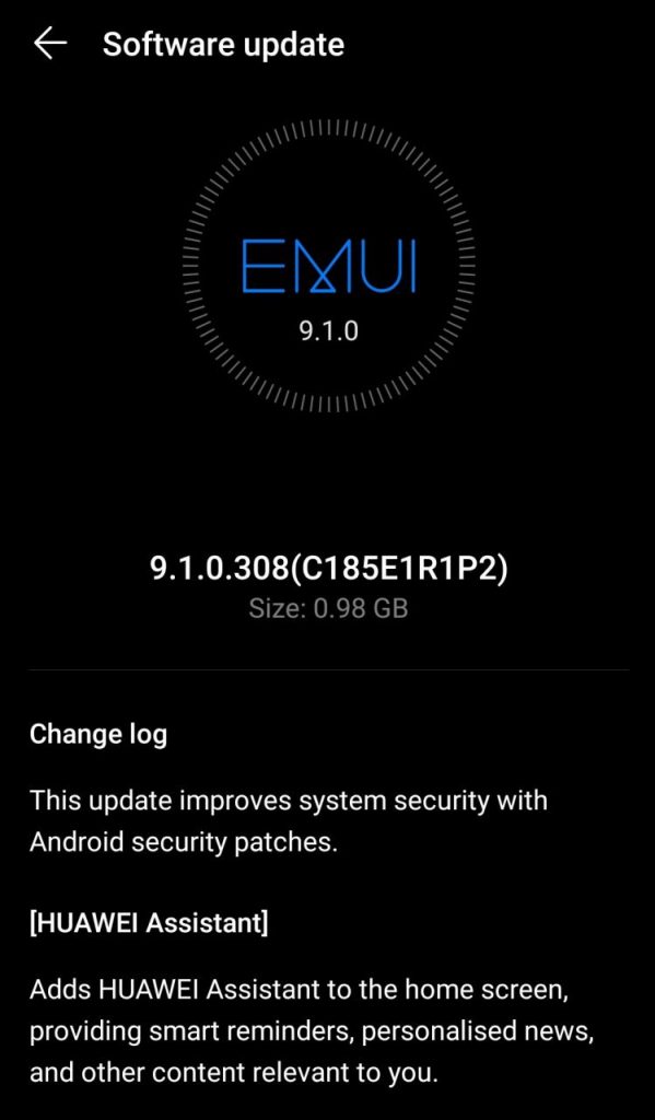 Huawei Nova 3i EMUI 9.1.0.308