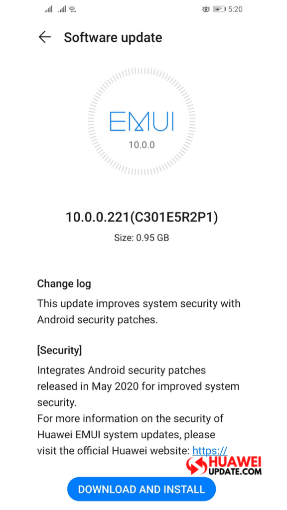 Huawei P30 Lite May 2020 update