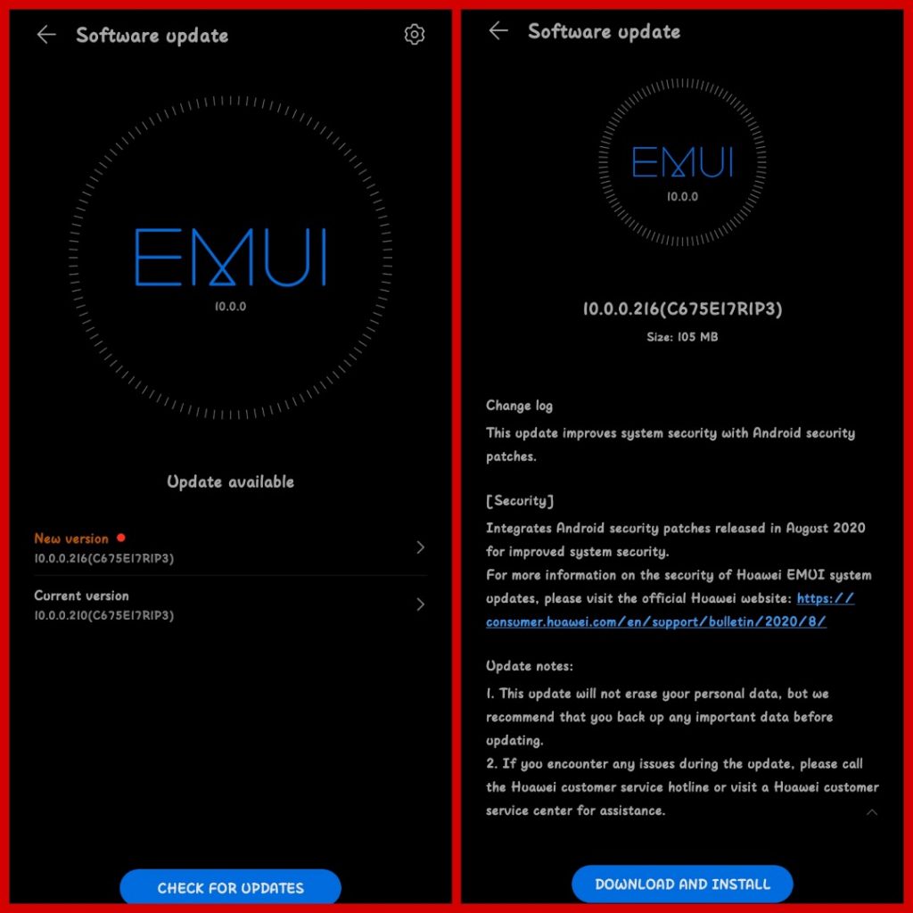 Honor 10 Lite EMUI 10.0.0.216