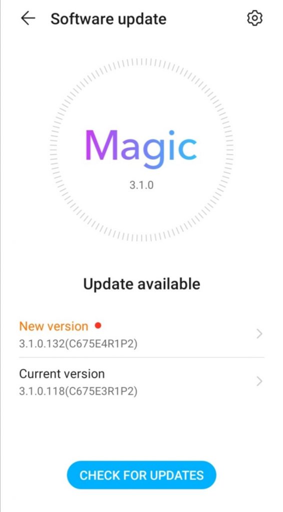 Honor 9S Magic UI 3.1.0.132 update
