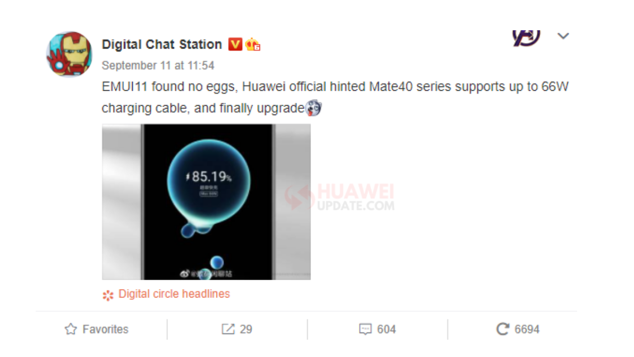 Huawei Mate 40 Series 66W