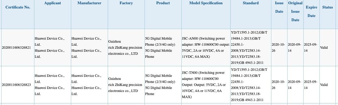 Huawei-Nova-8-JSC-AN00-3C-Certification