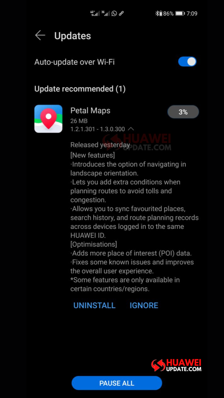Huawei Petal Maps App Version 1.3.0.300