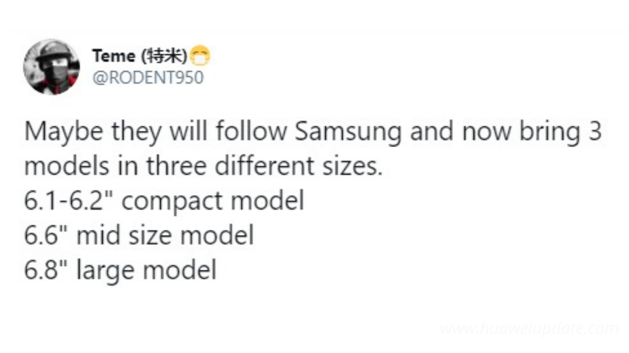 Huawei P50 Series Screen Size