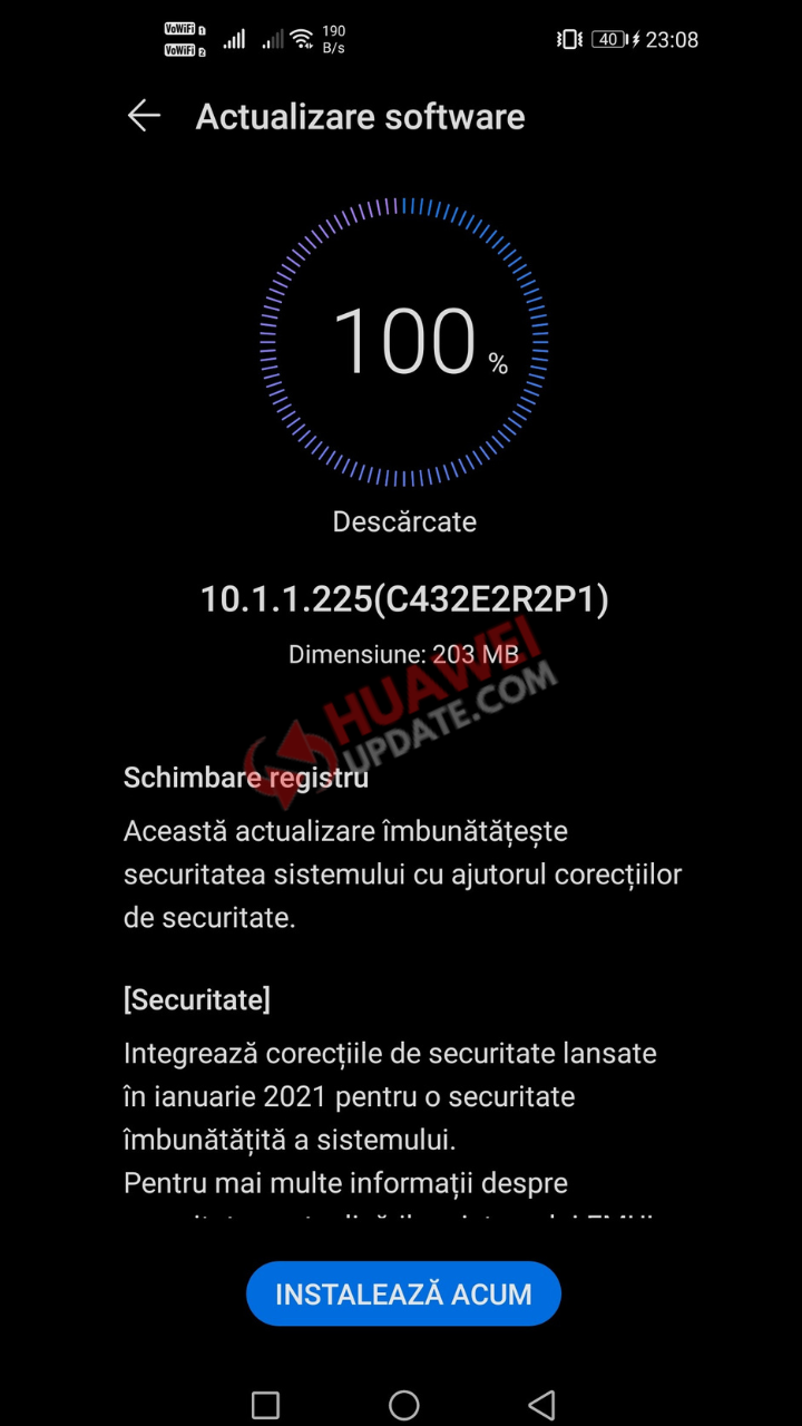Huawei P40 Lite EMUI 10.1.1.225
