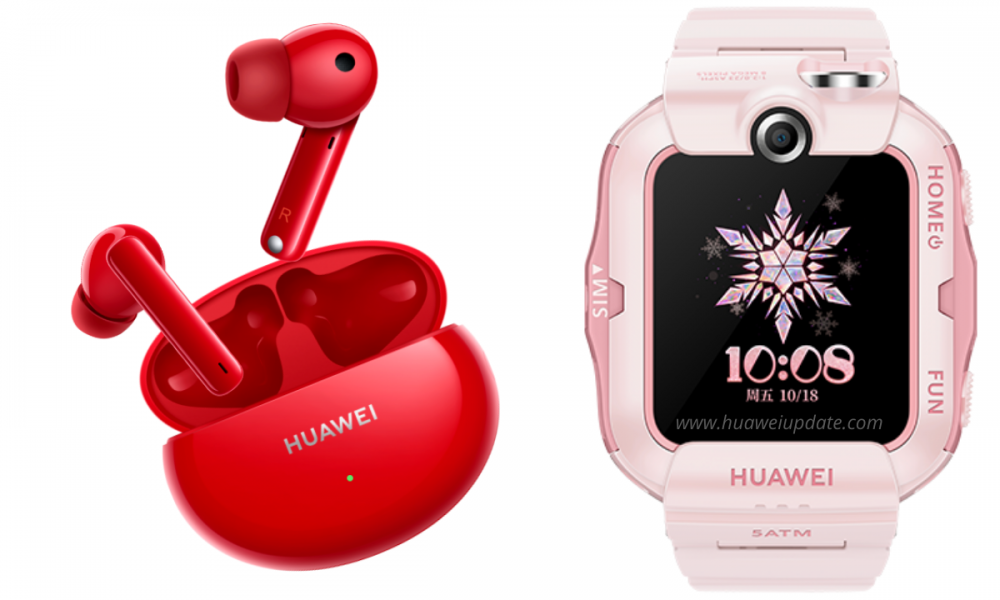 Huawei Freebuds and children watch