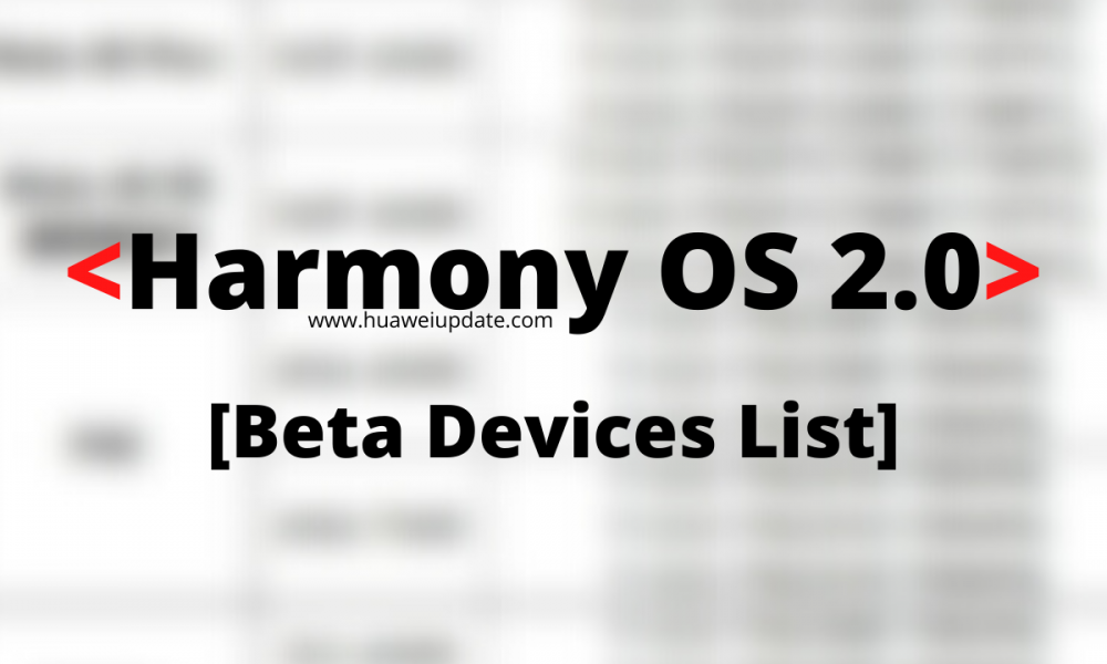 Huawei HarmonyOS 2.0 developer Beta