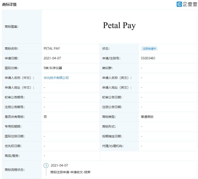 PETAL PAY Trademark