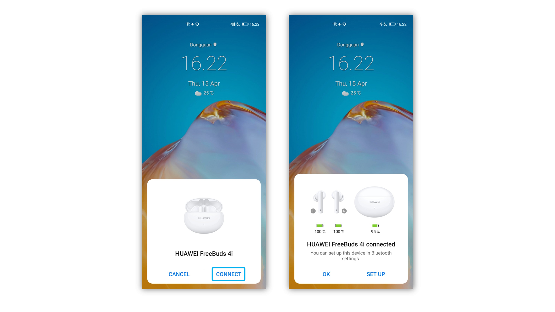 Pair Huawei Freebuds 4i Automatically