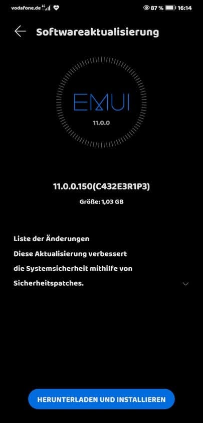 Huawei Mate 20 EMUI 11.0.0.150