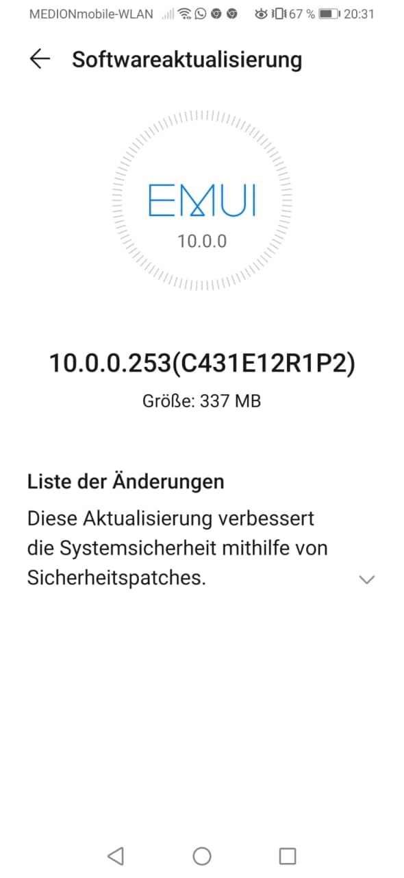 Huawei P Smart Z EMUI 10.0.0.253 Changelog-1