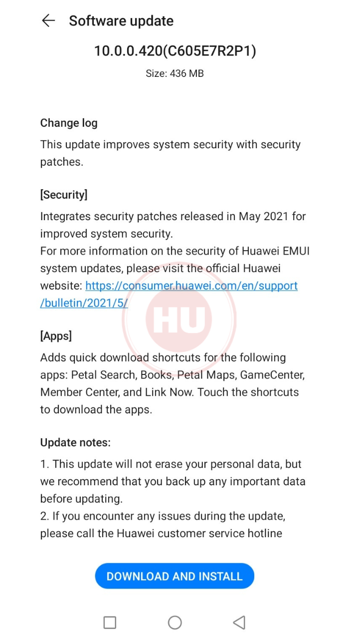 Huawei Y9S May 2021 patch