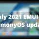 July 2021 EMUI and HarmonyOS updates