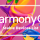 Stable Devices HarmonyOS update list