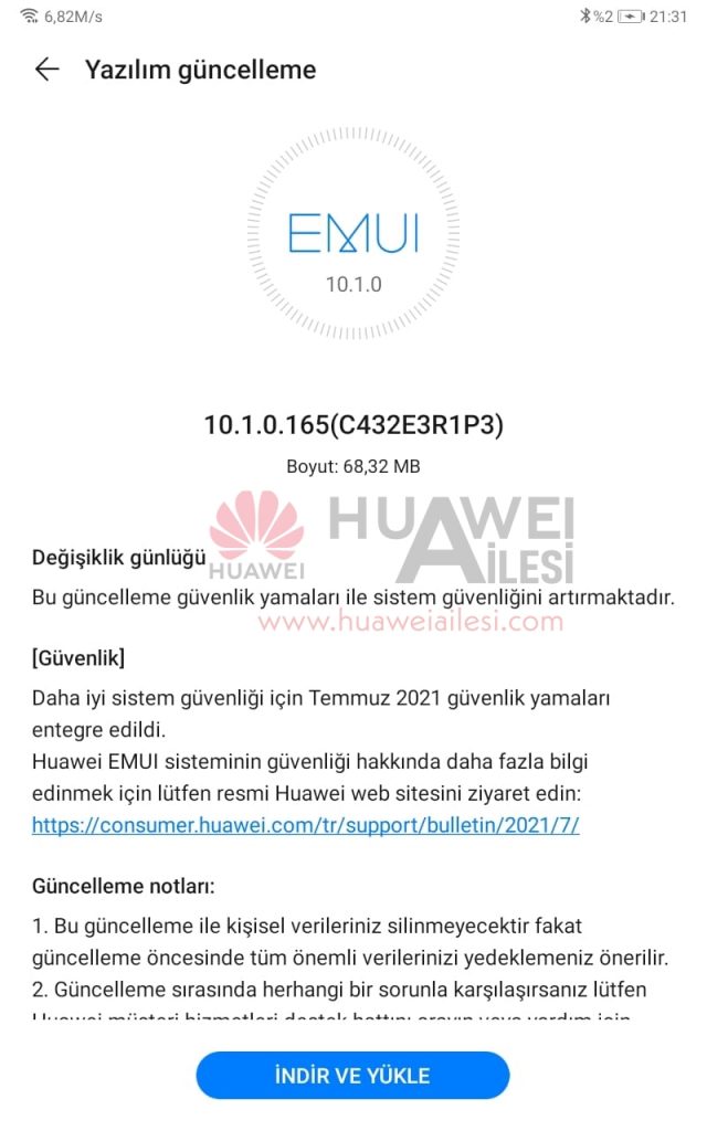 Huawei MatePad T8 EMUI 10.1.0.165