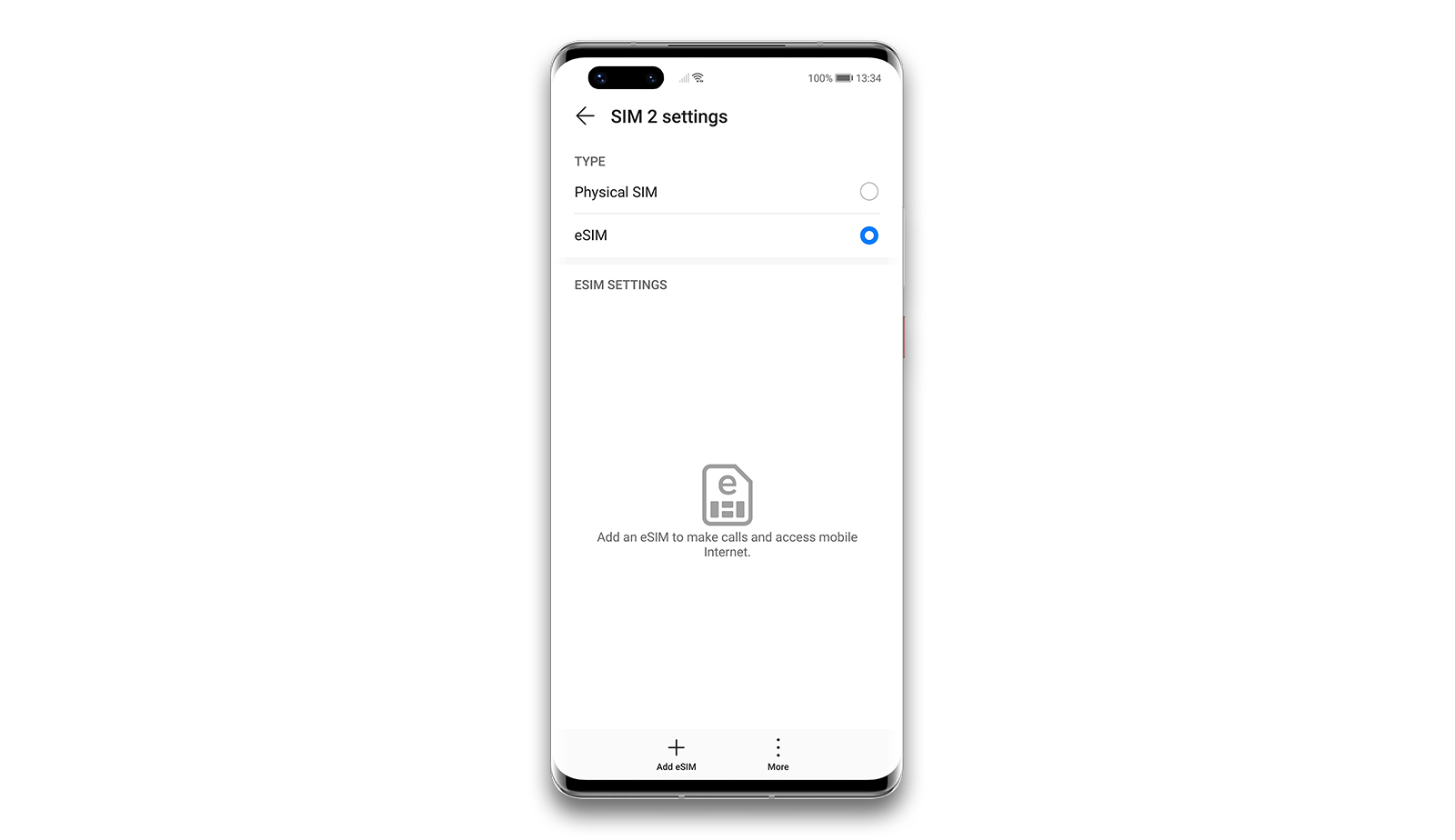 Add eSIM in Huawei Phone